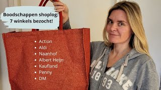 Shoplog boodschappen van 7 verschillende winkels [upl. by Honna]