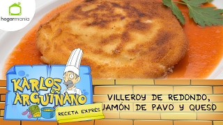 Receta de Villeroy de redondo jamón de pavo y queso por Karlos Arguiñano [upl. by Igor]