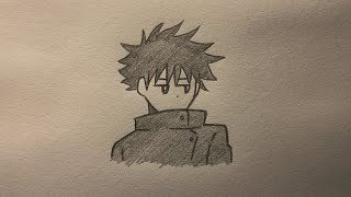 How To Draw Megumi Fushiguro Step By Step  Jujutsu Kaisen  Easy Anime Drawing for Beginners [upl. by Auqinat1]