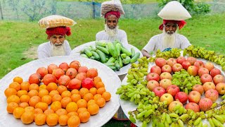 Fruits Mix Sago  Healthy Ramadan Iftar Foods for Villagers  Grandpa Cooking for Special People [upl. by Linson]