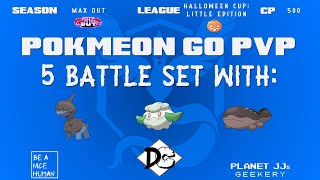 Pokémon GO PvP  Halloween Cup Little Edition 5 Rounds  Deino  Cottonee  Clodsire [upl. by Hardwick]