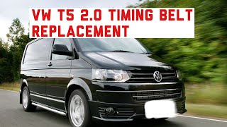 VW T5 Timing belt change 20 TDI [upl. by Esilahc]