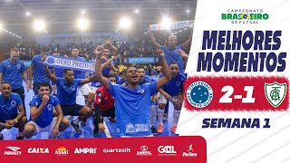 Melhores Momentos Campeonato Brasileiro  Cruzeiro x América Mineiro  Semana1 [upl. by Nosydam348]