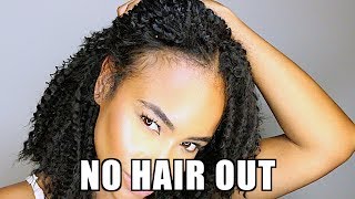 NO Cornrows CROCHET BRAIDS amp No leave Out vlog style natural hair [upl. by Ymmij]