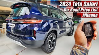 2024 Tata Safari Facelift 7Seater On Road Price List Mileage Features [upl. by Anert]