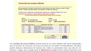 Consulta de Cursos Hábiles 20152 [upl. by Anwahsit]