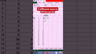 excel fill series shortcut 👉excel fill number series formula🔥🔥excel exceltips viralvideo [upl. by Lewej]