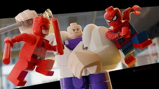 Daredevil amp SpiderMan Vs Kingpin  LEGO Blender 3D Animation  4K [upl. by Eibbob]