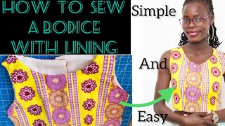 HOW TO SEW A BODICE WITH A LINING [upl. by Frentz59]