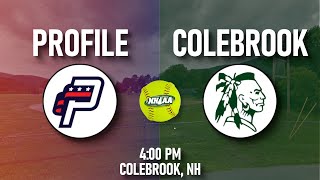 Profile at Colebrook  NHIAA SOFTBALL  May 21 2024 [upl. by Marbut]