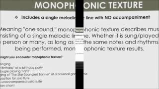 Monophonic and Polyphonic Music Examples [upl. by Haidedej]