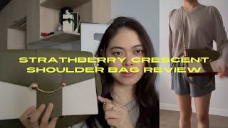 STRATHBERRY Crescent Shoulder Bag Review 🤎 [upl. by O'Driscoll]