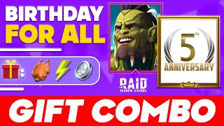 5TH ANNIVERSARY 🎁Raid Shadow Legends Free Champions🎁HOW TO GET ALL BONUSES [upl. by Pickford947]