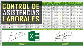 ✅ Control de Asistencias Laborales en EXCEL 2023  Generar Horarios Aleatorios  ContarSiConjunto👍 [upl. by Toby]