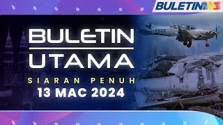 Pesawat Pecah Di Udara Sebelum Terhempas  BSKU  Buletin Utama 13 Mac 2024 [upl. by Viradis]