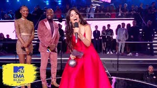 Camila Cabello Accepts Best Video Award  MTV EMAs 2018 [upl. by Anpas]