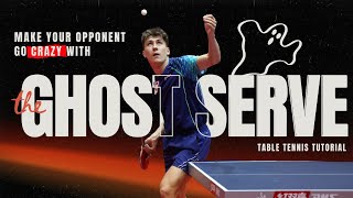 The Most Scary Service Ever Ghost Serve  Table Tennis Tutorial [upl. by Kellby357]