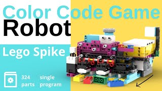 Lego Spike Prime  Color Code Game Robot with instructions [upl. by Drusie942]