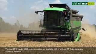 InnovAgri 2015  DeutzFahr met le turbo sur l’entrée de gamme en moisson [upl. by Hteboj842]