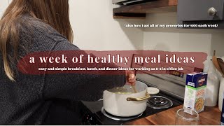 cheap and healthy meals for one week  cooking dinner every weeknight grocery haul easy meal ideas [upl. by Jaclyn]