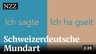 Schweizerdeutsch Warum es vielen Deutschen Mühe bereitet [upl. by Akina]