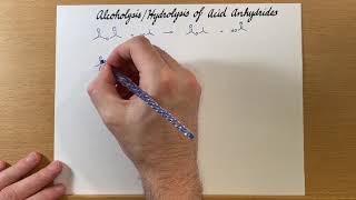 Alcoholysis and Hydrolysis of Acid Anhydrides [upl. by Allesiram124]