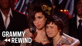 Watch Amy Winehouse Win Record Of The Year For quotRehabquot In 2008  GRAMMY Rewind [upl. by Enomys85]