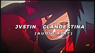 JVSTIN  CLANDESTINA Slowed down  No copyright Audio Edit [upl. by Bach30]