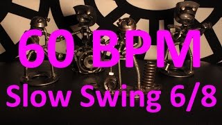 60 BPM  Slow Swing  68 Drum Track  Metronome  Drum Beat [upl. by Robina941]