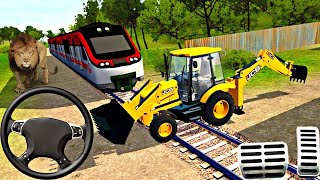 3d JCB EXCAVATOR Driving game  JCB game play android [upl. by Noinatrad]