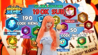 Chiêu Đãi Bữa Tiệc Giftcode Mừng 190k Sub  190 CODE RIÊNG SIÊU HIẾM VÀ 50 CODE UTA  HTHT  HTDC [upl. by Trebreh43]