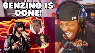 EMINEM ROASTED BENZINO FOR 2 MINUTES  Doomsday Pt 2 REACTION [upl. by Metsky194]