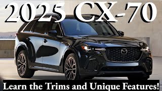 2025 Mazda CX70 Trims Key Features and More [upl. by Jackelyn235]