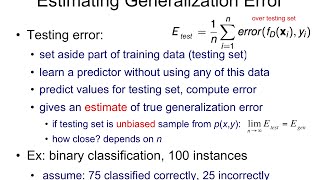 IAML86 Estimating the generalization error [upl. by Atnoed927]