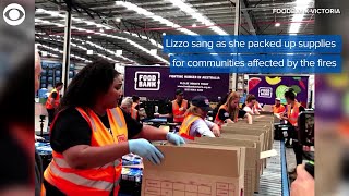 WEB EXTRA Lizzo Volunteers In Australia [upl. by Radke]