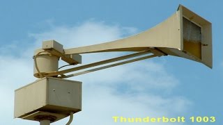 Warning Siren  Federal Signal Thunderbolt  Demonstrating 4 Signals  HD Rescale [upl. by Elleira]