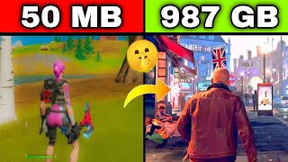 50MB VS 987GB GAME ON MOBILE [upl. by Yardley]