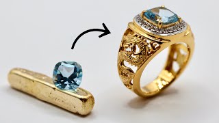 how to make gold signet ring  how its made jewellery [upl. by Denna]