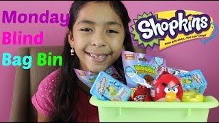 Monday Blind Bag Bin Shopkins Disney Figural Moshi Monsters [upl. by Nsaj]