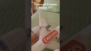 paper model boeing 777 Emirates papercraft aviation shorts airplane [upl. by Addis]