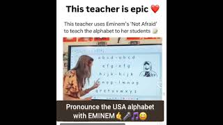 PRONOUNCE THE ALPHABET🔤 with EMINEM Which letter isnt British ❌️🇬🇧learnenglish englishaccent [upl. by Ennovyhs993]