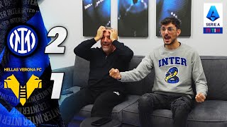 FRATTESI CI FA IMPAZZIRE INTER 21 VERONA  LIVE REACTION TIFOSI INTERISTI  HD SERIE A 2324 [upl. by Ahsekar]