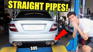 Straight Piping My RARE Mercedes C300 Perfect Sound For 95 [upl. by Odlanor]