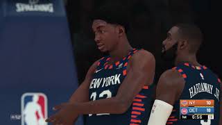 NBA 2K19  New York Knicks vs Detroit Pistons City Jerseys [upl. by Goda509]