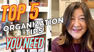 TOP 5 EASY ORGANIZATION TIPS for a CLEAN amp TIDY CRAFT ROOM or CRAFT AREA [upl. by Lytsyrk356]