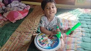 drums playing 🥁baby2 years baby daily routine baby daily vlog [upl. by Kasper812]