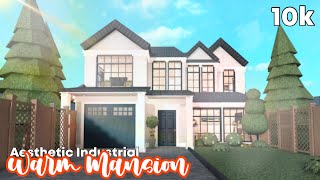 Bloxburg 10k Aesthetic Industrial Warm Mansion FULL BUILD  Roblox [upl. by Virg]