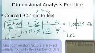 Intro to Chemistry 18 Dimensional AnalysisOne Dimensional Problems 22 [upl. by Zara741]