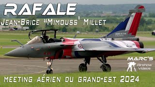 4Kᵁᴴᴰ Rafale Le Meeting aérien du Grand Est 2024 Rafale Solo Démo Jean “Mimoussquot Brice Millet [upl. by Nyrahs]