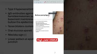 Bullous pemphigoid usmle usmlepreparation usmlestep1videos [upl. by Ihteerp]